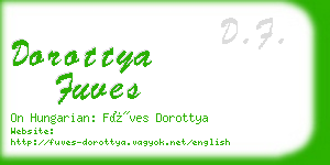 dorottya fuves business card